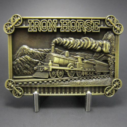 Buckle iron horse dampflok - buckle, horse,