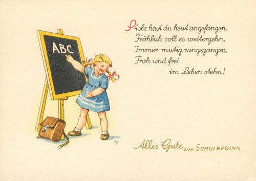 Glückwunsch zum schulanfang - zum,