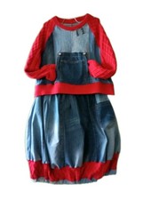 Ballonrock mit Pulli Jeans mit