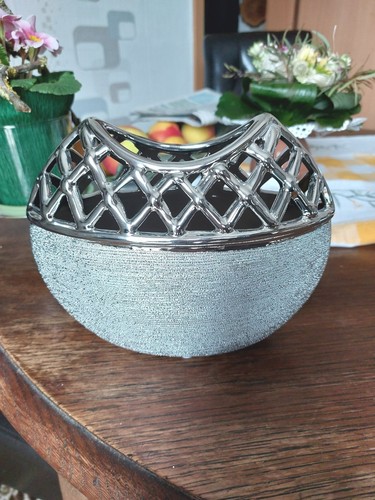 Tolle vase silberfarben - vase, neu
