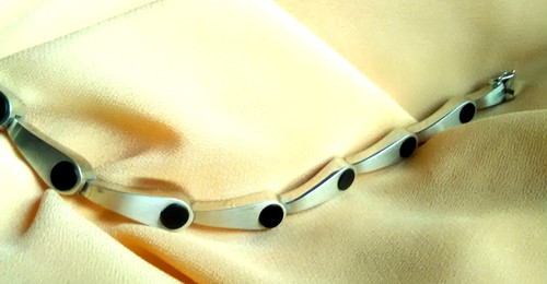 Design armband silber 835 onyx - 835,