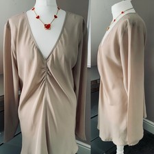 Yaly Couture Bluse individuell gerafft Frontdetail Seidenmischung bis 48" Brustumfang