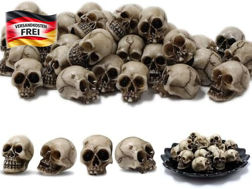 Mini totenkopf deko set - set, 20