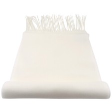 Feiner TigerTie Designer Schal in weiß creme perlweiß einfarbig Uni - Cashmink