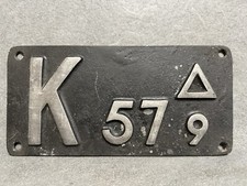 Lokschild Gattungsschild K57 9 Reichsbahn Deutsche Bundesbahn Bahn #1024