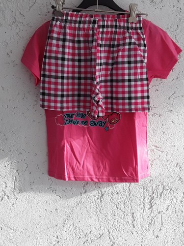 Kurzer mädchen schlafanzug - kurzer,