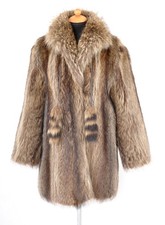 A1847 Waschbär Jacke Pelz Pelzjacke Waschbärjacke Gr. 40 B-Ware mit Mängeln