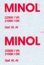 Minol-Tankwagen-Aufschriften