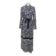 Unique, Blusenkleid, Größe: 38, Schwarz/Weiß/Mehrfarbig, Blumen, Damen #Kpz