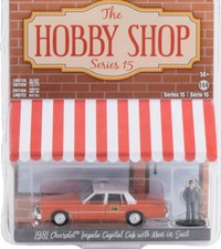 1981 Chevrolet Impala Capital TAXI Cab + Figur *** Greenlight Hobby Shop 1:64