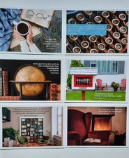 6  Postkarten aus HARENBERG Postkartenkalender, Die Welt der Bücher, gebraucht