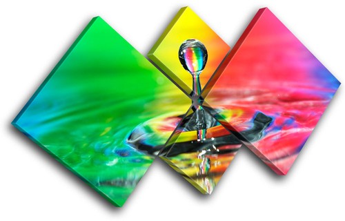 Droplet water rainbow abstract - water,