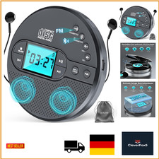 Bluetooth-CD-Player mit Anti-Skip | USB-Ladefunktion | 2000mAh Akku