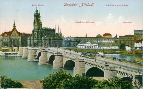 Ansichtskarte dresden altstadt - ansichtskarte,