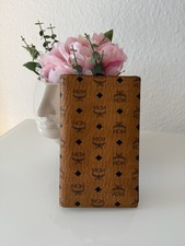 MCM Reisepasshülle Kartenetui Etui für Reisepass & Karten Visetos Cognac
