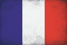 Blechschild 18x12 Frankreich Flag France Vintage Wand Deko Bar Kneipe Sammler Ge