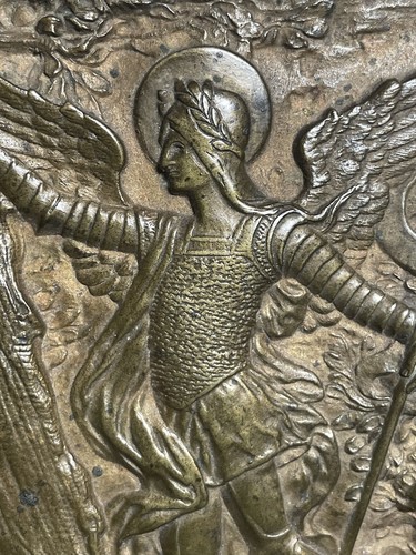 Antikes bronze relief engel - antikes,