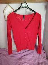 Cardigan rot weste strick jacke kleid blind date M damen Kleidung sexy emo punk