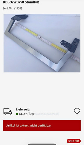 Sony standfuß - sony, tv