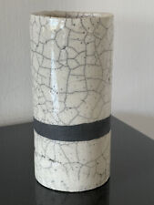 VINTAGE: außergewöhnliche STUDIOKERAMIK - RAKU BRAND - VASE - sign. VB  h= 20cm