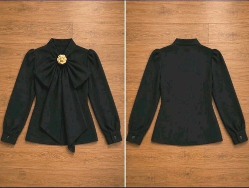 Damenbluse elegant schwarz mit - elegant,