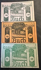 Buch - Gemeinde - 3x Notgeld