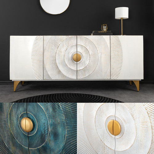 Massivholz sideboard golden - massivholz,