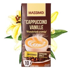 MASSIMO Cappuccino Vanille 125g (10 Sticks x 12,5g) löslicher Kaffee Sticks