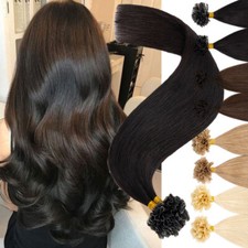 300 Strähnen Remy Echthaar Bondings Keratin Extensions Haarverlängerung 1G Dick
