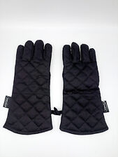 2x Kaminhandschuh rechts und links schwarz aus Stoff Handschuh Ofenhandschuh