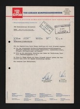 GERA, Brief 1981, VEB Geraer Kompressoren-Werk Pumpen Verdichter