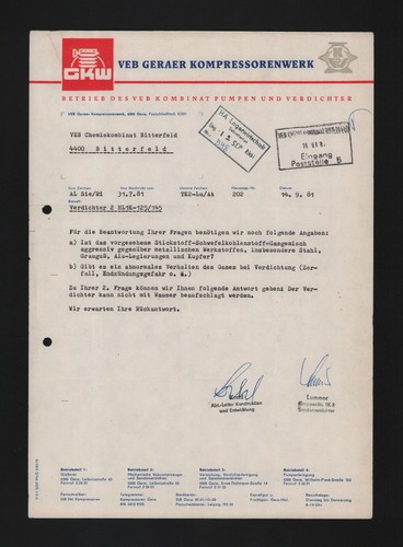 Gera brief 1981 - 1981,, geraer
