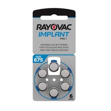 6 Rayovac Implantat Pro Größe 675 Mf PR44 batteries Hör Hilfe Cochlear Pflanzer