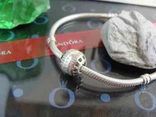 Original Pandora Logo Charm 791753CZ 925 Sterling Silber, Zirkonia 