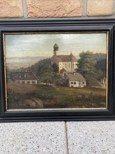 Altes Öl Gemälde Bild Berge