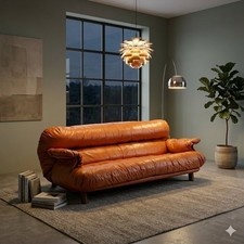 Vintage Insa Sofa Leder Holz