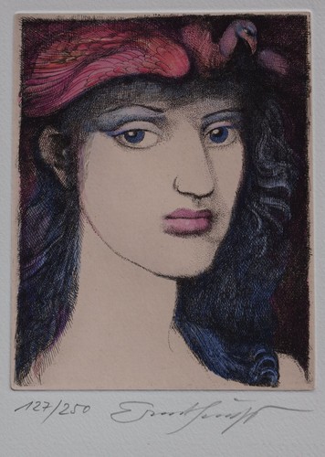 Ernst fuchs junge frau - fuchs,,