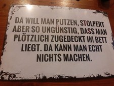 Blechschild Witzig "Da will