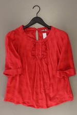 Roxy Rüschenbluse Regular Bluse für Damen Gr. 36, S 3/4 Ärmel rot aus Baumwolle