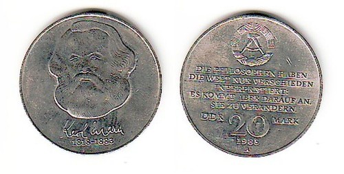 Ddr gedenkmünze mark karl - 20,
