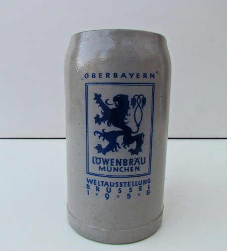 Alte bierkrug krug löwenbräu - bierkrug,
