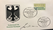 Autogramm Egon Krenz SED auf Schmuckumschlag  Sonderstempel SSt BONN 1.7.90  xyz