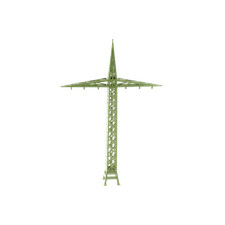Spur N Strommast 110kV einzeln grün lackiert (RAL 6011) ca 150mm hoch, 