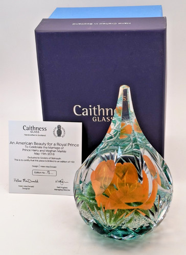 Caithness glas briefbeschwerer - glas,