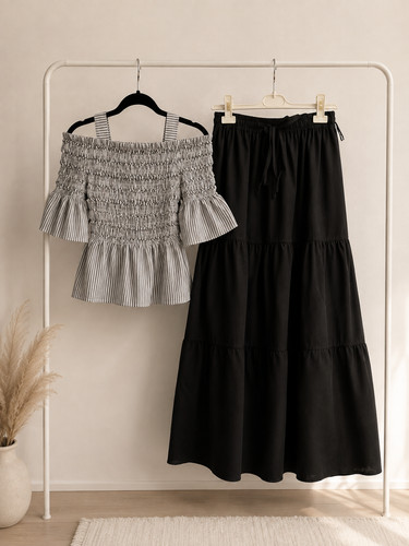 Damenset 2tlg bluse rock - 2tlg,