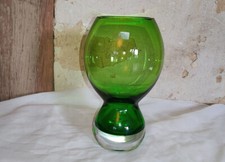 Schott Zwiesel Hyazinthen Glasvase für After Eight Glaskolben Sammler grün 70er