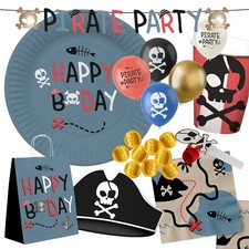 PIRATEN PARTY- Dekoration Kindergeburtstag Kinder Geburtstag Deko Set Mitgebsel