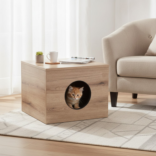 Couchtisch eiche katze - eiche,