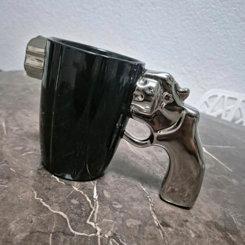 Schwarze keramik tasse - schwarze, keramik-tasse