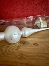 Christbaumspitze Glas Silber